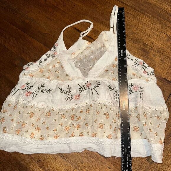 Pol Floral Embroidered Babydoll Tank Top - Picture 7 of 7